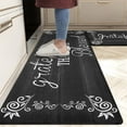 thumbnail image 1 of MeyJey Kitchen Rug Set of 2, Anti Fatigue Kitchen Mat 2 Pieces, Non Skid Waterproof Cushioned Floor Mat and Runner Rug, 17"x28"x0.5"+17"x59"x0.5", Black, 1 of 6