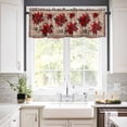 thumbnail image 3 of Winter Snowflakes Curtain Valances Set Christmas Abstract Art Star Gray Kitchen Curtains 24&nbsp;inch Length Rod Pocket Valance and Tiers 3 Piece Set Small Bedroom Bathroom Laundry Decor, 3 of 7