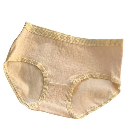 Sdeycui Women s Cotton Panties Moisture-Wicking Comfort Briefs Underwear Mid Waist Color Blocks Soft Panty