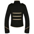 thumbnail image 3 of FINALGANG Men's Coat Vintage Long Sleeve Steampunk Jacket Button Front Stand Collar Slim Fit Coat With Retro Embroidery For Party Daily Wear Leisure Outerwear, 3 of 3