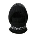 thumbnail image 7 of KANG Winter Knitted Hat With Scarf For Warm Fleece Lined Ear Trapper Cap Cold Weather With Neck For Outdoor Activities Black One Size, 7 of 7