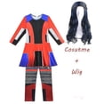 thumbnail image 4 of Disfraz de Audrey para niña, disfraz de fantasía de Halloween para niños, mono de fiesta elegante para mujer, disfraz de Cosplay de Evie Mal, 4 of 5