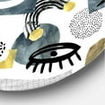 thumbnail image 3 of Designart 'Collage of Eyes And Doodles In Contemporary Style I' Modern Circle Metal Wall Art 36x36 - Disc of 36, 3 of 5