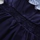 thumbnail image 5 of Odeerbi 2-8 Años Vestido de Algodón de Manga Larga Con Volantes Vestido de Princesa Con Lazo A Rayas Vestido de Uniforme Para Niños Con Cuello Redondo, 5 of 9