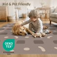 thumbnail image 4 of ODIKA 4'x6' Brown Taupe Abstract Pattern Washable Area Rug Modern Geometric Design with Unique Motifs Pet Friendly, Non-Shedding for Bedroom, Reading Nook, 4 of 7