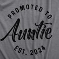 thumbnail image 2 of Womens Promoted to Auntie 2024 Tshirt Funny New Baby Family Graphic Tee Womens Graphic Tees, 2 of 9