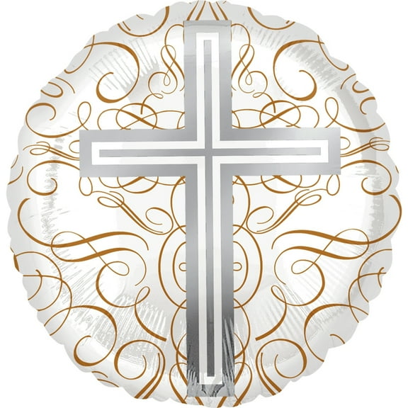 Elegant Cross Foil Balloon 18" ( Each )
