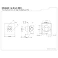 thumbnail image 3 of Kingston Brass KS3041EX Elinvar 3-Way Diverter Valve with Trim Kit, Polished Chrome, 3 of 3