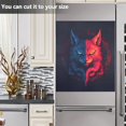 thumbnail image 5 of Cat Face Blue and Red Dishwasher Magnetic Covers Magnet Sticker Kitchen Decor Dishwasher Refrigerator Front Door Covers Decorative Magnetic 23" x 26", 5 of 5