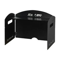 Yucurem Gas Stove Windproof Screen Foldable Camping Gas Stove Windshield Portable For Camping Picnic (Black 3pcs)