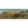 thumbnail image 2 of Teutwart Schmitson 14x8 Gold Ornate Wood Frame and Double Matted Museum Art Print Titled - Holy Working Wild Hungarian Horses (1856), 2 of 4