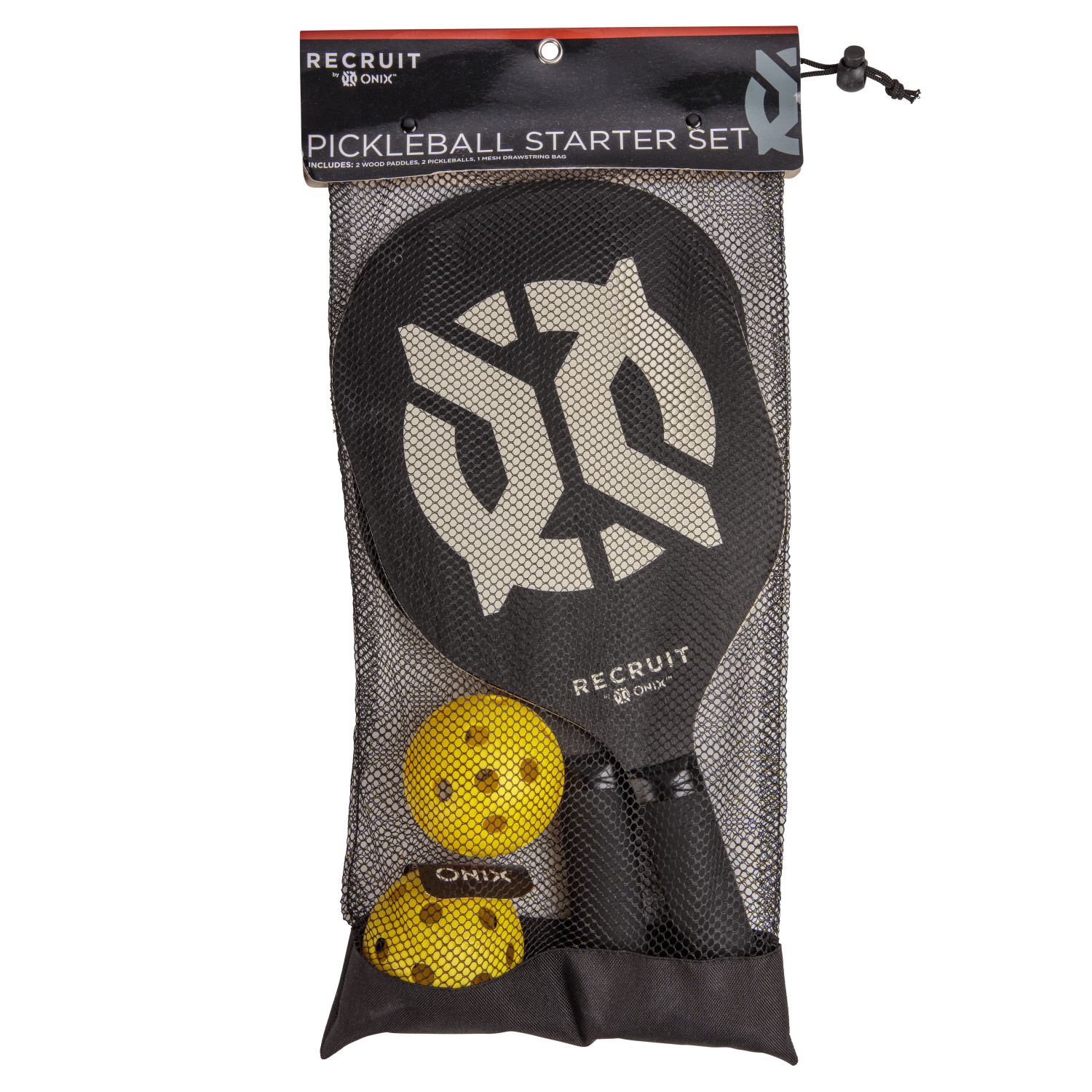 Onix Recruit Wood Pickleball Starter Set, Black photo 3