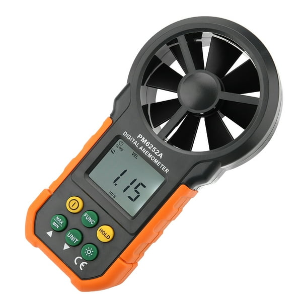 Medidor de medición de volumen de aire, PEAKMETER PM6252A Anemómetro digital de viento Anemómetro confiable y duradero