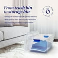thumbnail image 6 of 2-Pack Latching Lid, Large Clear Plastic Storage Bins with Lids, 66 Quart, Blue Latch, 6 of 10