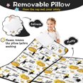 thumbnail image 3 of Basketball and Star White Pattern Teens Toddler Nap Mat with Pillow, Sleeping Mat Bag for Preschool Daycare 59"x22", 3 of 6