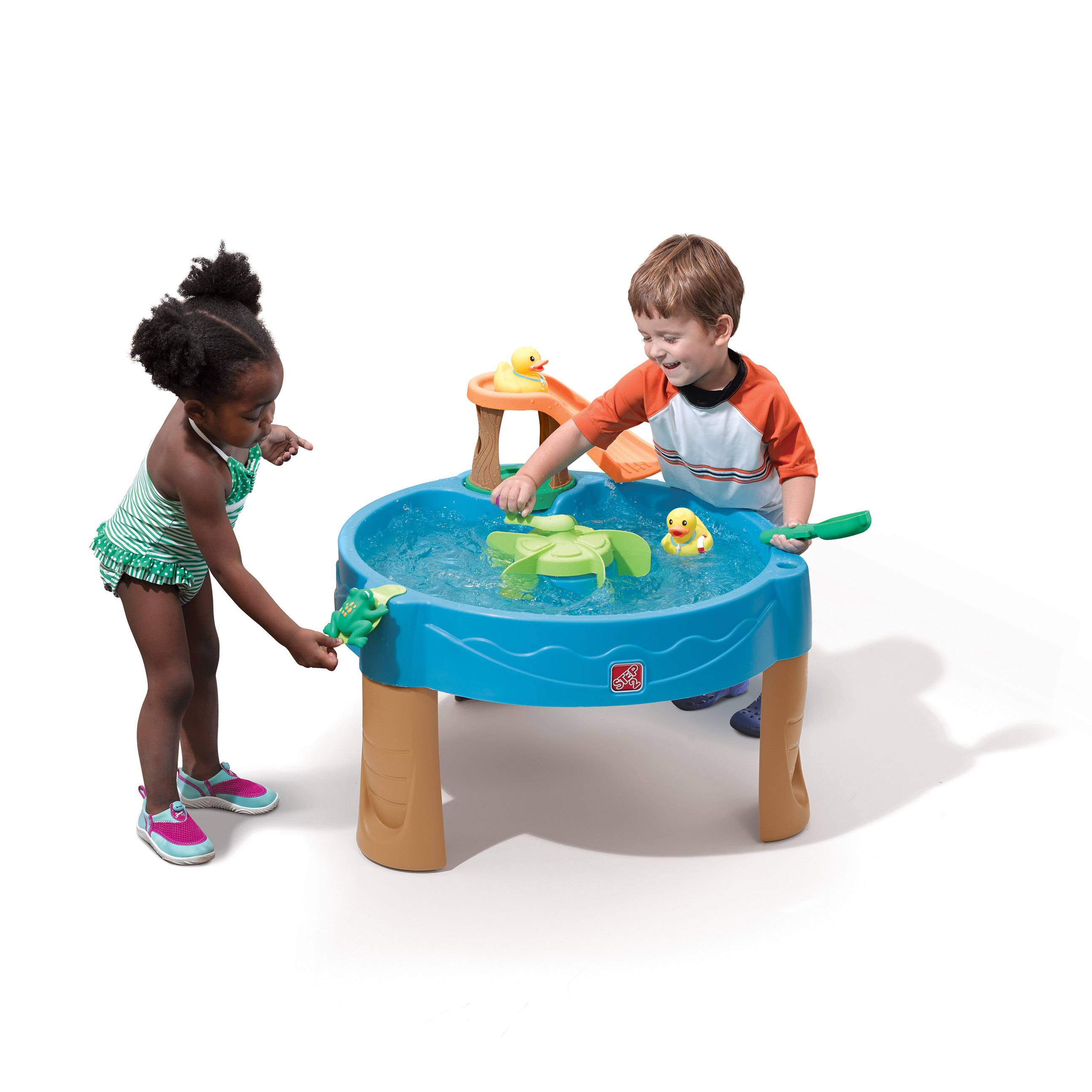Step2 Duck Pond Blue Plastic Water Table for Toddler with 6-piece Playset - image 2 of 10