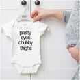 thumbnail image 5 of Pretty Eyes Chunky Thighs Adorable Bodysuit Jumper Girls Infant Baby Brisco Brands 24M, 5 of 6