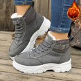 thumbnail image 6 of Fashion Winter Ankle Boots Leather Lace Up Platform Sole Warm Lined Casual Comfortable Booties for Women, 6 of 9