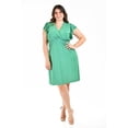thumbnail image 1 of Vestido manga con volantes Roman Fashion /Tallas Extras, 8867-SO (Verde) verde 40, 1 of 6