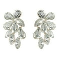 thumbnail image 2 of stanreset 1 Pair Colorful Rhinestone Earrings Exaggerated Ear Studs Drop American Style Earring Jewelry for Wedding Dating White, 2 of 6