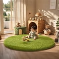 thumbnail image 2 of Shag Area Rugs for Living Room 6'(Round), Soft and Fluffy Shaggy Carpet for Pets, Machine Washable Floor Rugs for Living room, 2 of 10