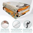 thumbnail image 3 of 3 Pieces King Quilt Set,Thanksgiving Pumpkin Fall Orange Maple Leaf Soft Bedding Sets with 1 Quilt & 2 Pillow Shams,Wood Grain Summer Bedspread Lightweight Coverlet Comforter for All Season, 3 of 8