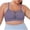 Purple, variant on WCJM Green Women's Solid Color Hollow Sports Shoulder Strap Gathered Large Size Underwire Bra