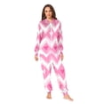 thumbnail image 2 of FORMRS Onesies Pajama for Adults Unisex Hoodie Winter Jumpsuit One Piece Sleepwear, Sizes S-2XL, Heart Geometric, 2 of 7