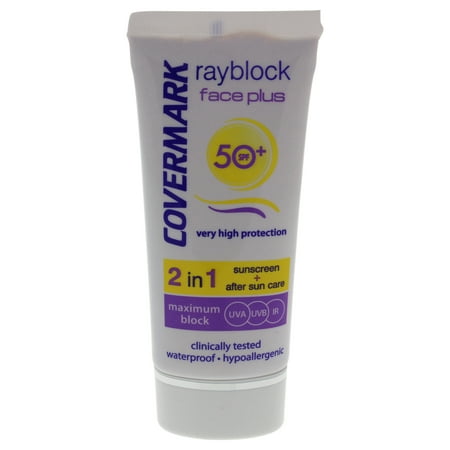 Covermark Rayblock Face Plus Tinted Cream 2-in-1 Waterproof SPF 50 - Oily Skin/Light Beige Women 1.69 oz (The Best Sunscreen For Oily Skin)