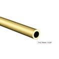 thumbnail image 3 of Uxcell 4mm OD 0.75mm Wall Thickness 300mm Length Brass Round Tube 4 Pack, 3 of 5