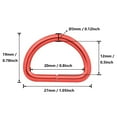 thumbnail image 4 of Wuuycoky Metal D-Rings Buckle, 0.8 inch Non-Welded for Webbing Sewing DIY - Red - Pack of 6, 4 of 4