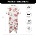thumbnail image 6 of HELLHERO High Quality Fabrics Beach Kimono for Summer Casual Loose Long Red Rose Pattern, 6 of 6