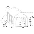 thumbnail image 6 of Enclosure Kit with Windows for Party Tent 10' x 20'/3m x 6m, White, (Frame and Cover Not Included), 6 of 6