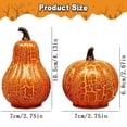 thumbnail image 3 of Vivcore Halloween Pumpkin Light LED Glowing Jack O Lantern Flameless Tabletop Light Up Decor for Indoor Porch Party, Style A 1 Pack, 3 of 8