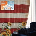 thumbnail image 5 of Red Blue American Flag Blackout Curtains for Bedroom/Living Room, Pinch Pleated Black Out Curtains, Sunflower US Flag Vintage Room Darkening Window Drapes with Hooks 2 Panels, 39"x70", 5 of 8