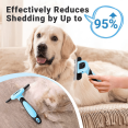 thumbnail image 3 of Cat Hair Removal Comb Float Hair Removal Slicker Brush For Dog And Cat Grooming Tool, 3 of 6
