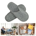 thumbnail image 4 of Unique Bargains 1 Pair Disposable Slippers Foldable Closed Toe Hotel Slippers Medium Gray, 4 of 5
