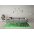 thumbnail image 3 of Ahgly Company Indoor Rectangle Oriental Emerald Green Industrial Area Rugs, 2' x 4', 3 of 4