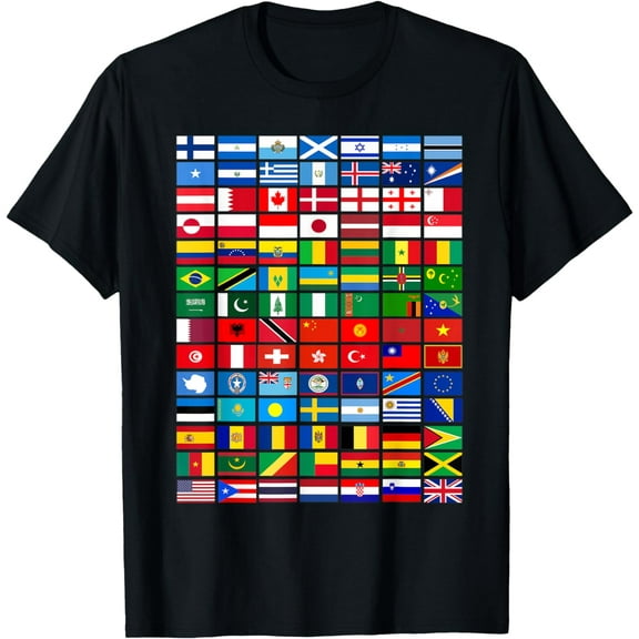 Flags of the Countries of the World, International T-Shirt mens t hirt men，black，women，misfits，journey ，boys