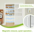 thumbnail image 6 of 36 x 80 4-Lite Acrylic Glass Dual Layer Accordion Door for Doorway, for Opening Width 24"-36", Strong Magnet Folding Door, Trimmable Height&Width,Room Divider for Pantry Laundry RV, White, 6 of 8