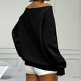 thumbnail image 4 of Inglocry Off the Shoulder Sweatshirt for Women Trendy Oversized Cute Sweatshirts with Pocket, 4 of 7