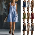 thumbnail image 1 of Sentmoon Robe Chandail Sans Manches Combinaison-Robe pour Femmes Coupe Ample à Bretelles Spaghetti Robe Salopette pour Femmes Été pour Sorties et Fêtes P-2TG, 1 of 8