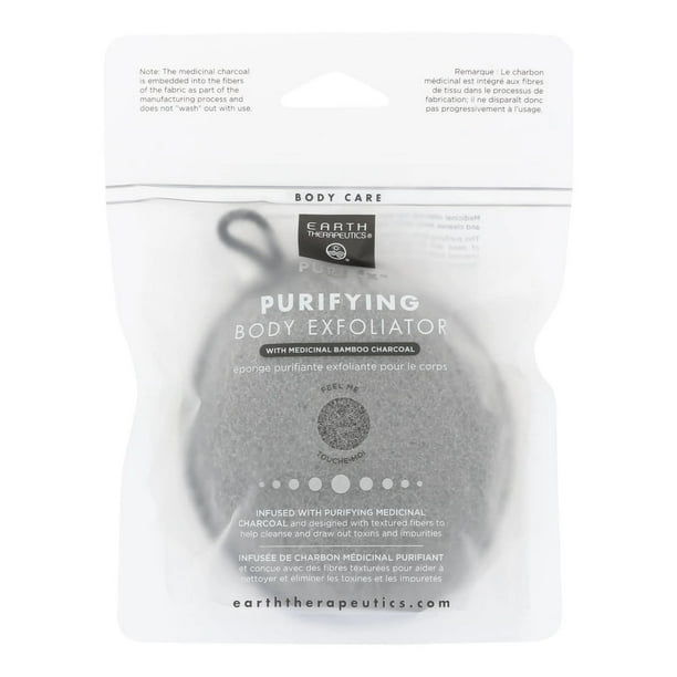 Esponja exfoliante corporal Earth Therapeutics Purifying Black