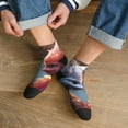 thumbnail image 3 of Pofeuu Cute Red And White Elf Print 30cm Socks, Adult Running Hiking Socks for Youth and Adult, 3 of 7
