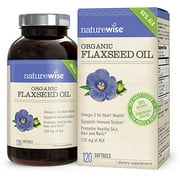 NatureWise Organic Flaxseed Oil 1200mg Softgels, 120 Ct