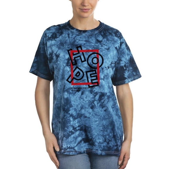 Never Lose Your Hope Sign Tie Dye Crystal Women -Image by Shutterstock, Female XX-Large
