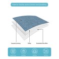 thumbnail image 5 of Quilts Twin Size, Denim Blue Botanical Soft Comforter Bedding Set for Bed, Vintage Florals Geometric Minimalist Lightweight Quilted Bedspread with Pillow Cover(2 Pieces) for All Season, 68x86 Inch, 5 of 7