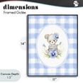 thumbnail image 4 of Stupell Industries Eclectic Little Bear Blue Gingham Black Framed Giclee Art, 11 x 14, by Arlington Prints, 4 of 8