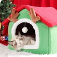thumbnail image 3 of Casa De Invierno Cálida Para Gatos, Casa Para Mascotas, Casa Plegable Para Cachorros, Caseta Para Perros, Cama Para Mascotas, Nido Lavable Para Gatos, Suministros Para Gatos De Navidad Moyic PT002260-00, 3 of 6