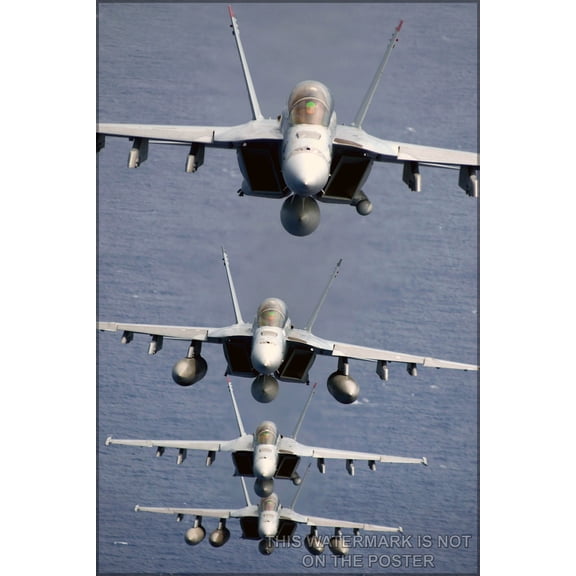 24"x36" Gallery Poster, Navy FA-18F Super Hornets